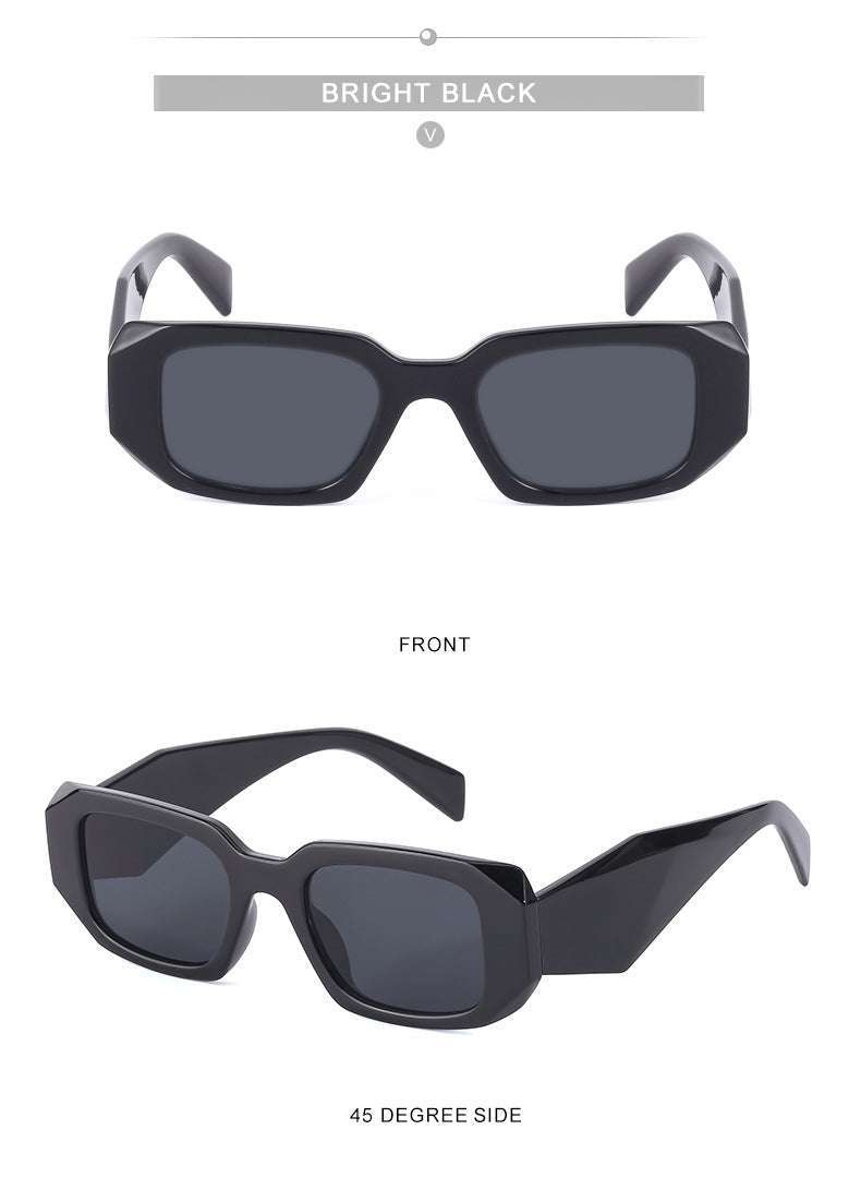 Irregular Square Frame Sunglasses for Women Trendy European and American Fashion Small Frame Wide Leg Sunglasses UV Protection sunglasses