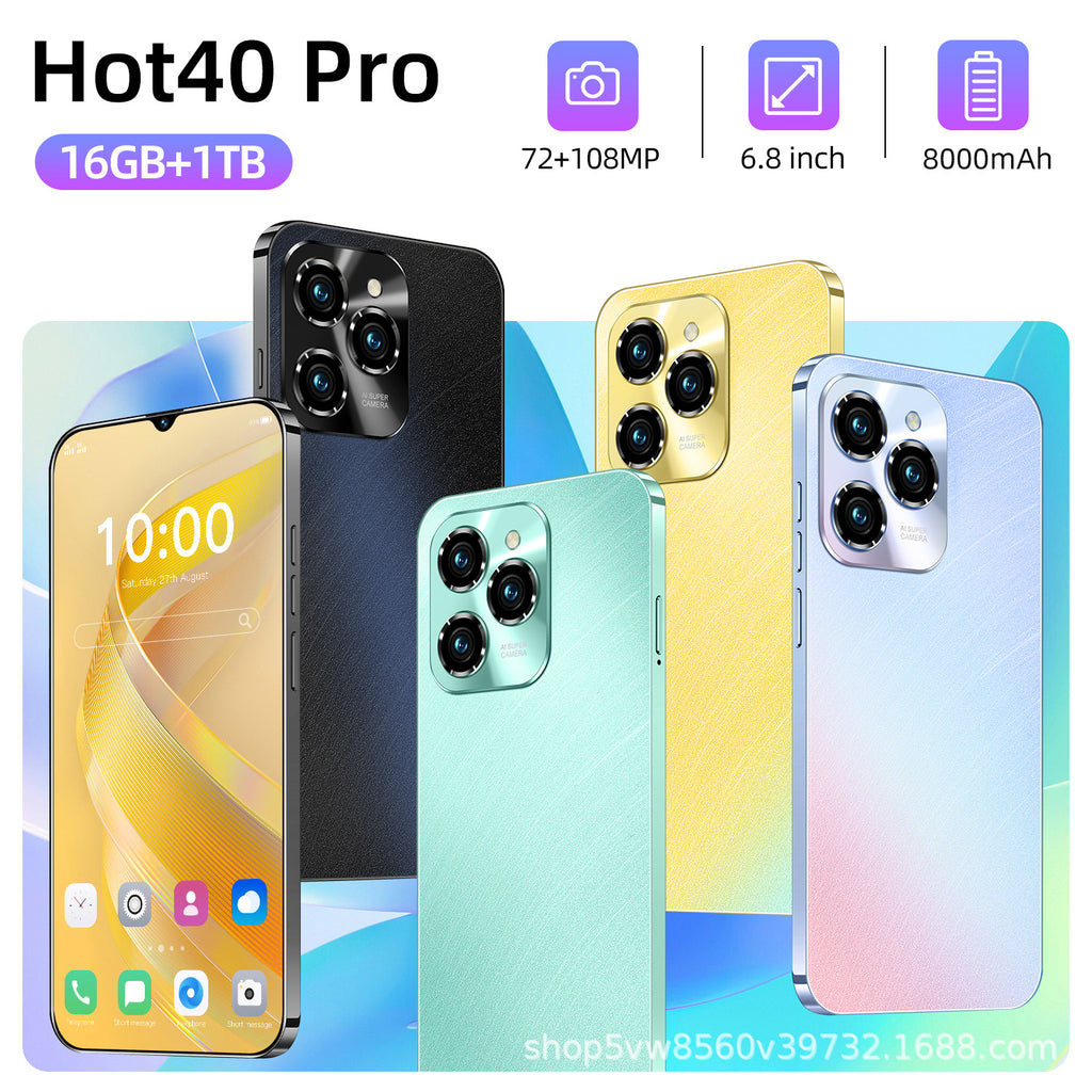 Best-selling in stock Hot40Pro All-in-One Machine16+1T Large Memory Smartphone Source Manufacturer Wholesale