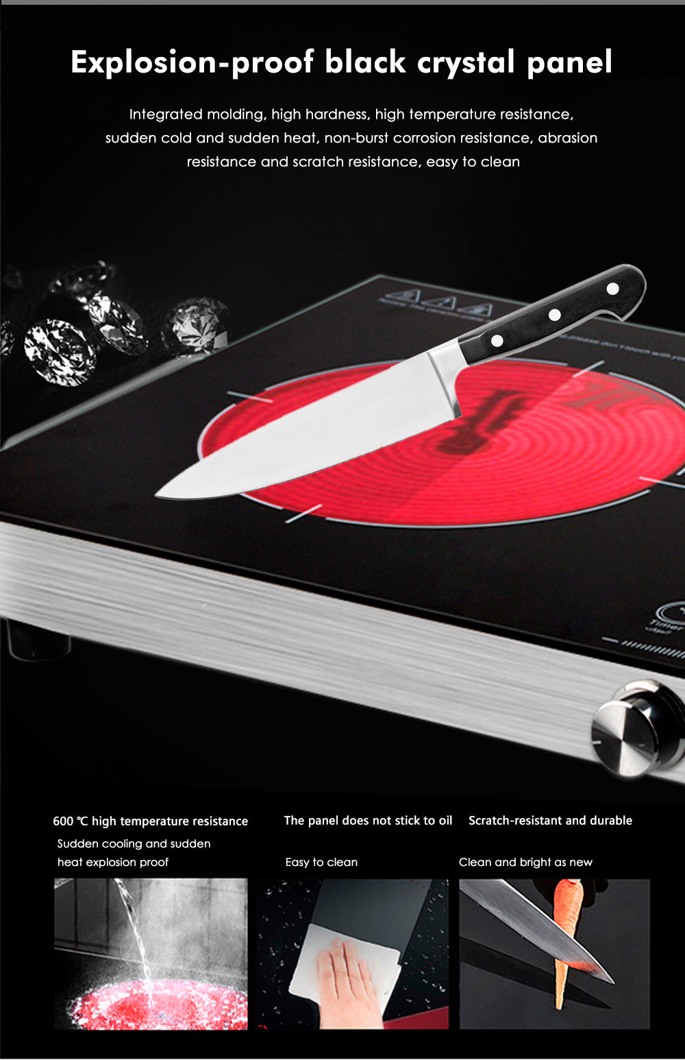 Multifunctional High-Power Electric Ceramic Stove Touch Smart Home Induction Cooker Black Export Induction Cooker