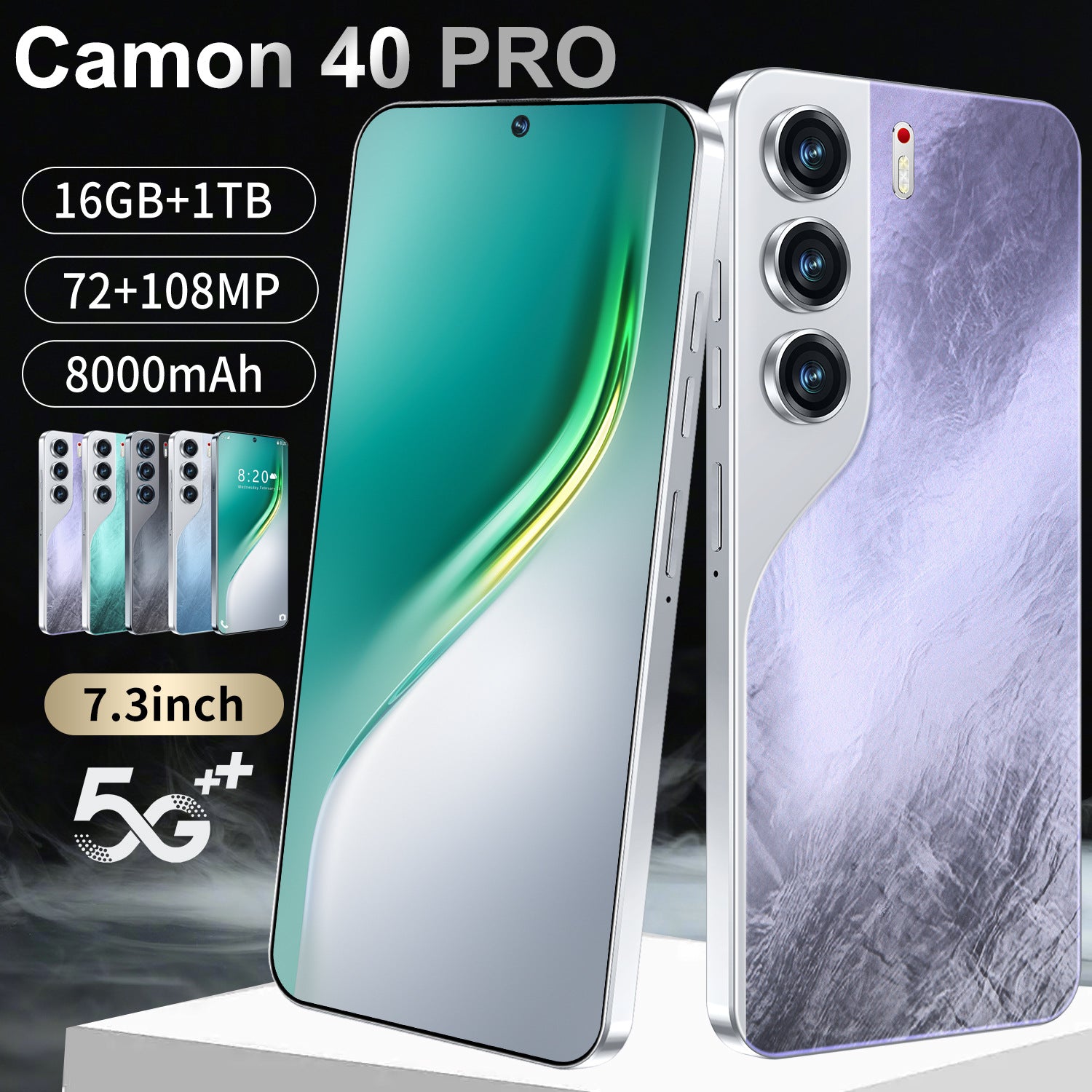 New Smartphone Camon40 Pro High memory capacity16+1T Smartphone Factory Wholesale Hot Sale