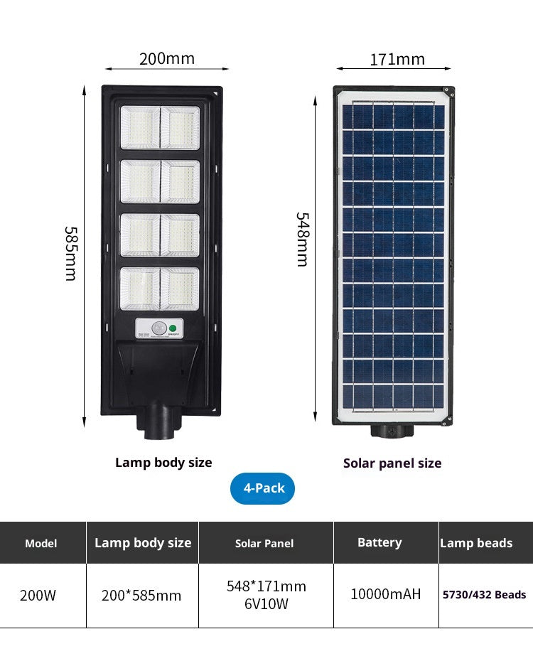 Solar Outdoor Garden & Road Lights IP65 Waterproof LED High Pole Mount with Aluminum Construction