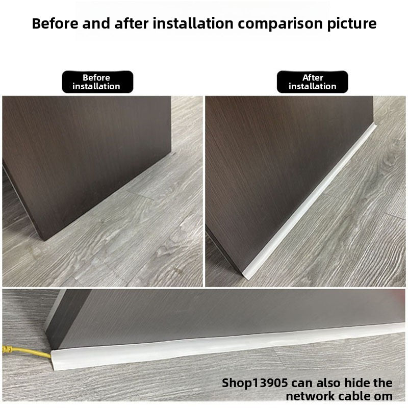 PVC Inner corner trim for wooden flooring, decorative corner strip, self-adhesive arc edge trim for wardrobe, triangular edge trim