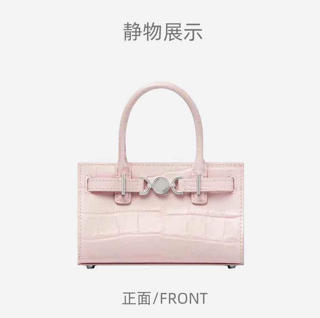 Let Me Shine Zhao Lusi Xu Yan Same Style Punch Bag2025New crocodile leather pattern handbag single shoulder crossbody bag