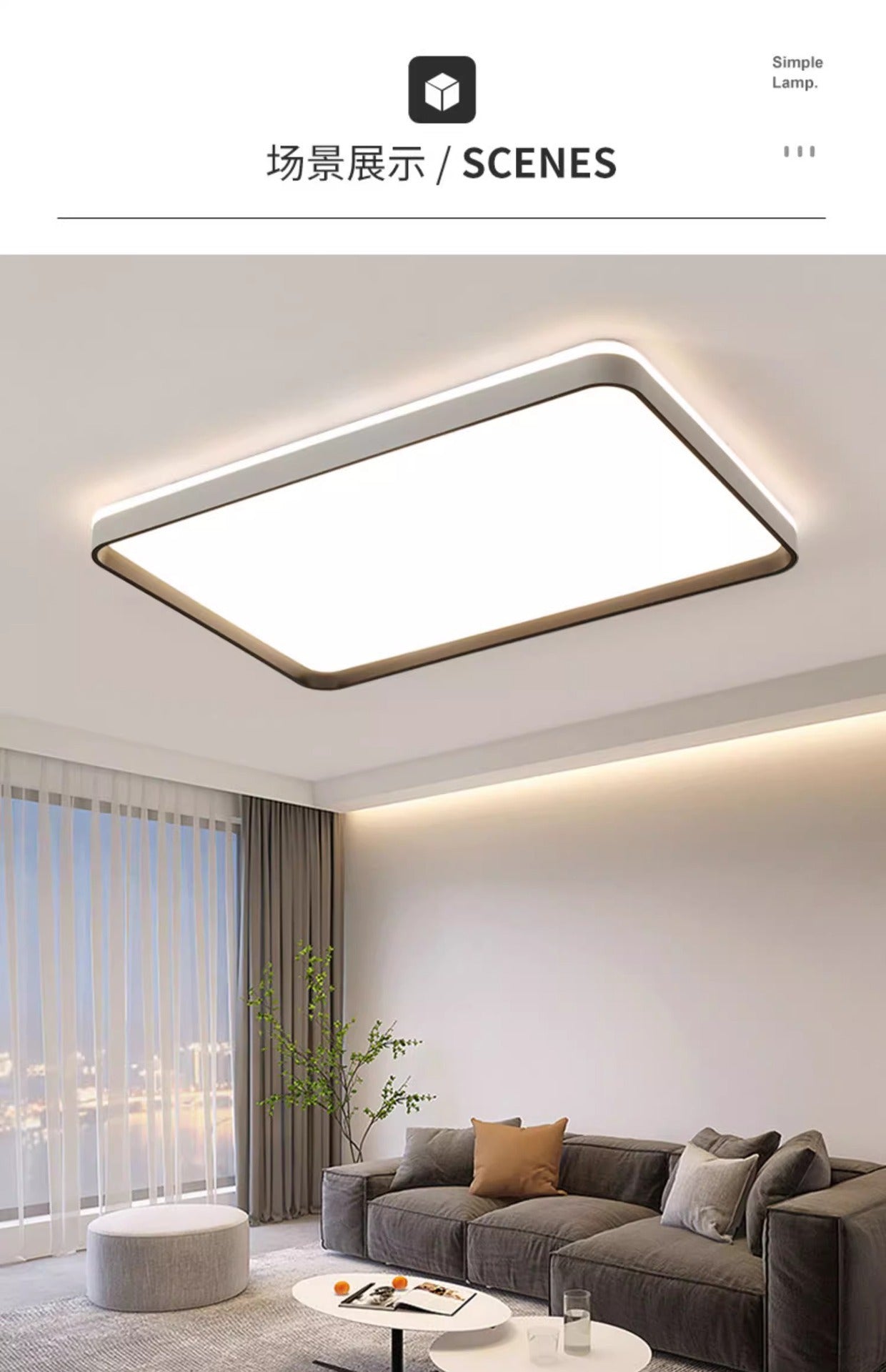 Full Spectrum Eye Protection Highlight led Ceiling Lamp Living Room Lamp Simple Modern Elegant Lighting Fixture Room Study Bedroom Lamp