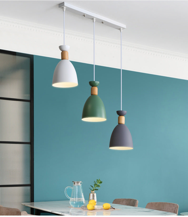 Nordic Restaurant Pendant Light Three-Head Bar Dining Room Table Lamp Creative Personality Bedroom Lamp Modern Minimalist Lighting Fixture