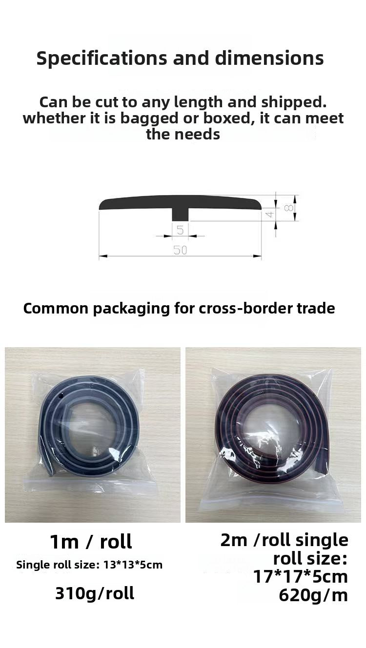 Self-Adhesive T Recessed edge trim for wooden flooring T Edge trim strip, threshold strip, gap transition strip, door strip, edge presser strip