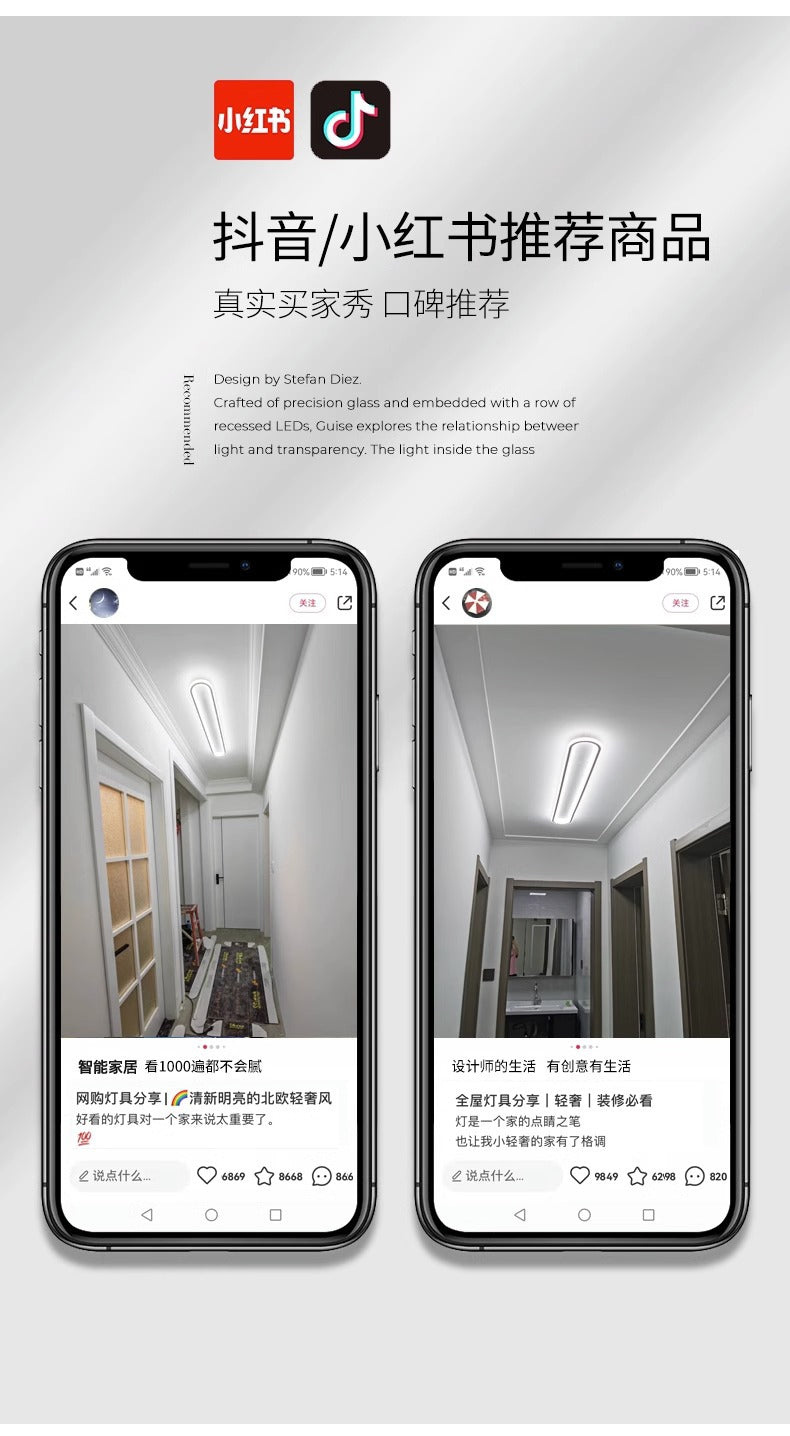 Nordic Ultra-Thin Ceiling Light Rectangular led Living Room Lamps Modern Minimalist Round Lamp Bedroom Lamp Office Lamps