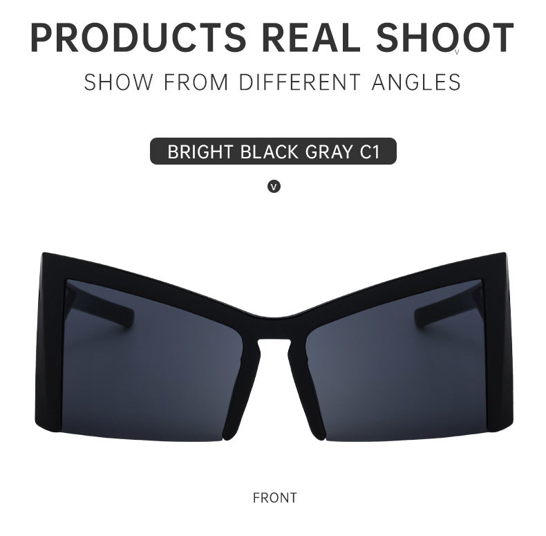European and American Retro Large Frame Sunglasses for Women, Unique Cat Eye Sunglasses, Wholesale Glasses for Women sunglasses