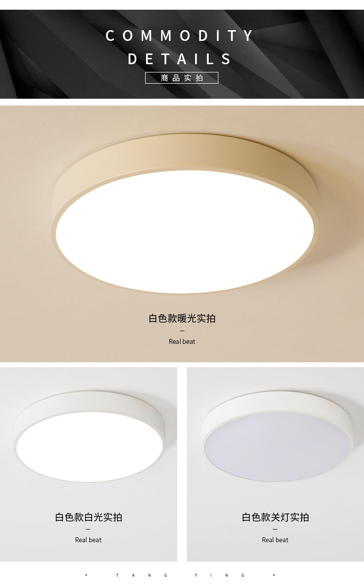 led Ceiling Light Round Bedroom Room Light Nordic Macaron Home Dining Room Study Hallway Balcony Lighting