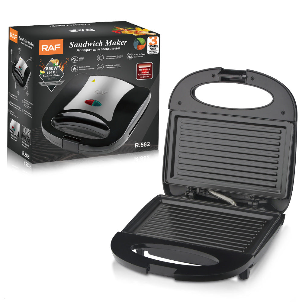 RAF European Standard Household Double-Sided Breakfast Machine Waffle Maker Heating Cake Machine Sandwich Maker Multifunctional Light Food