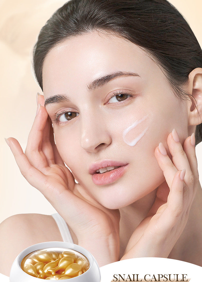 Full English Capsule Essential Oil SADOER Snail Essence Milk Moisturizing and Rejuvenating Cream  Foreign Trade Wholesale