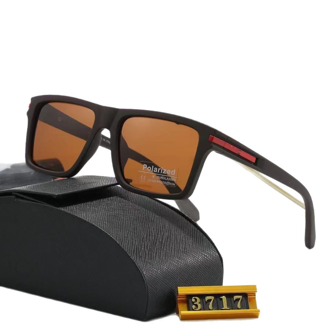 2024New Square Frame Retro Business Men's Polarized Sunglasses Hot Trend Outdoor Driving Sunglasses