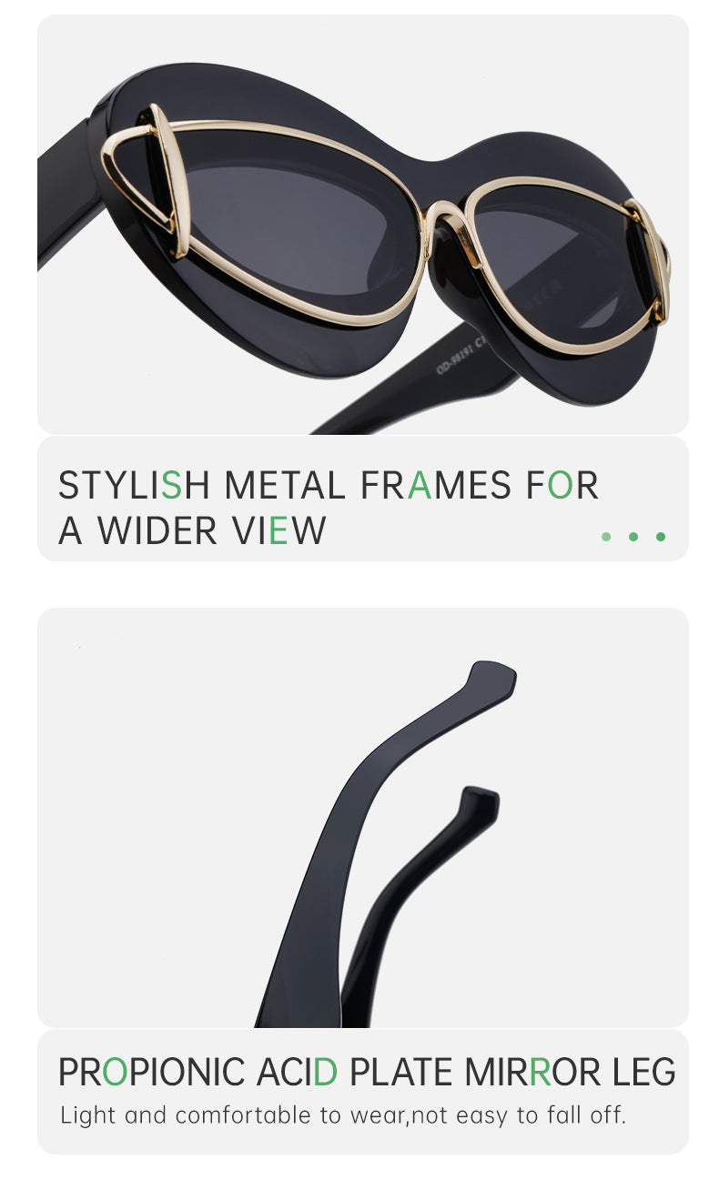 New European and American Fashion Cat Eye Sunglasses for Women Driving, Same Style as Internet Celebrities Y2K Trendy Small Frame Sunglasses sunglas