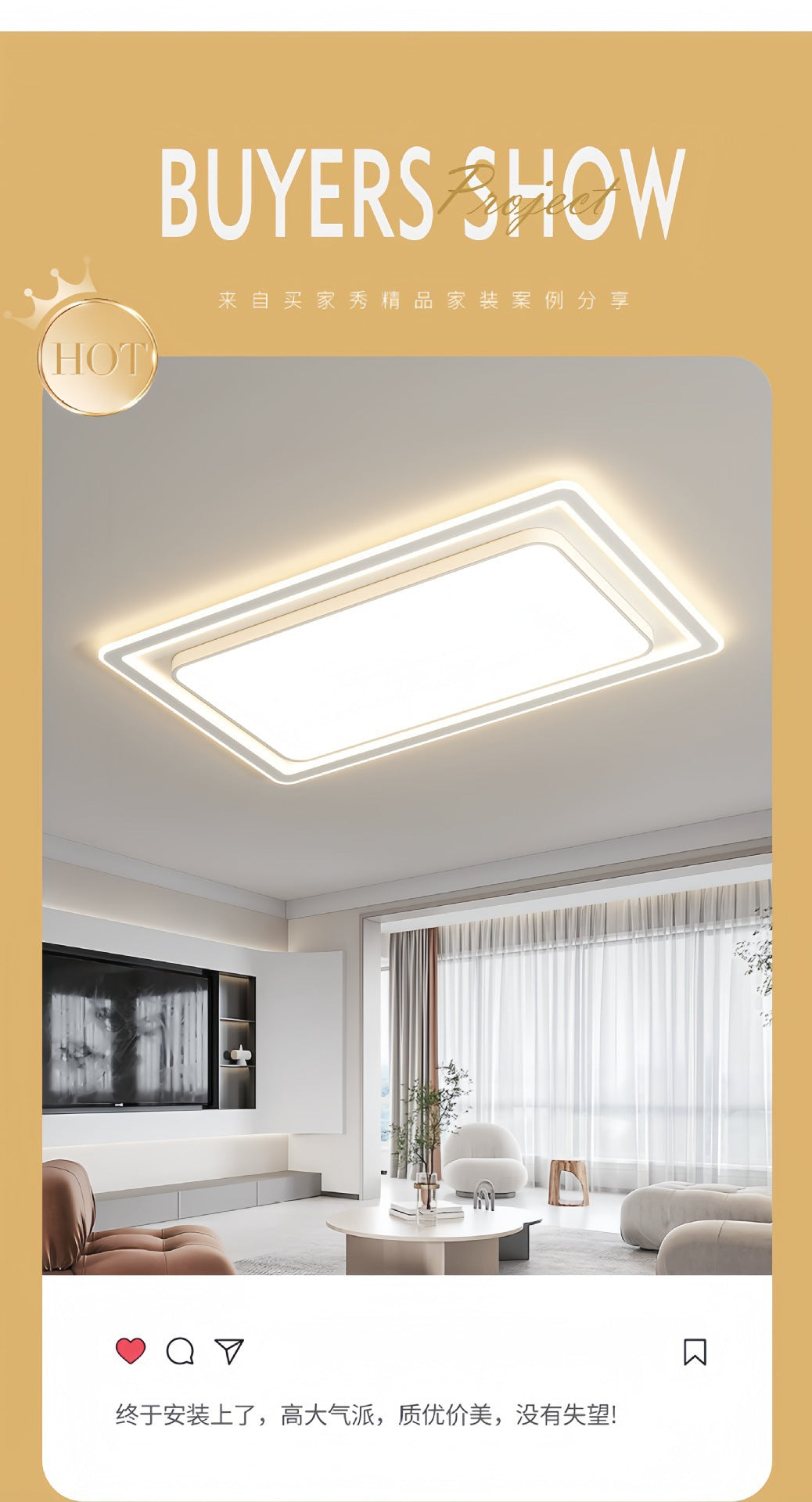 Eye Protection Ceiling Lamp Modern Minimalist Living Room Lamp Full Spectrum LED Bedroom Lamp Zhongshan Lighting Package Installation