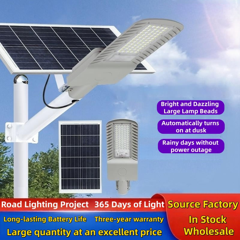 Solar Street Light New Rural Road Engineering Lighting Outdoor Waterproof Garden Light 6m High Pole Street Light Wholesale