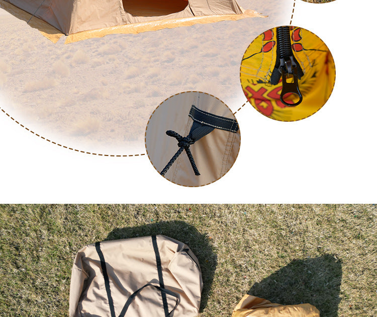 Middle East Arabian Inflatable Tent Outdoor No Setup Needed for Hiking Saudi Print3*3M Camping