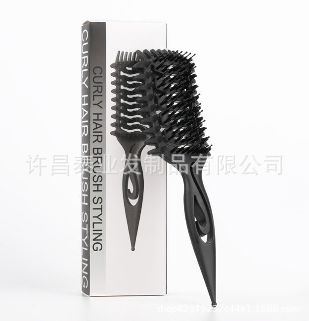 Cross-Border Z Hollow Design Comb Bounce Curl Comb Curly Hair Big Wave Curl Definition Styling Comb Massage Comb Pointed Tail Comb