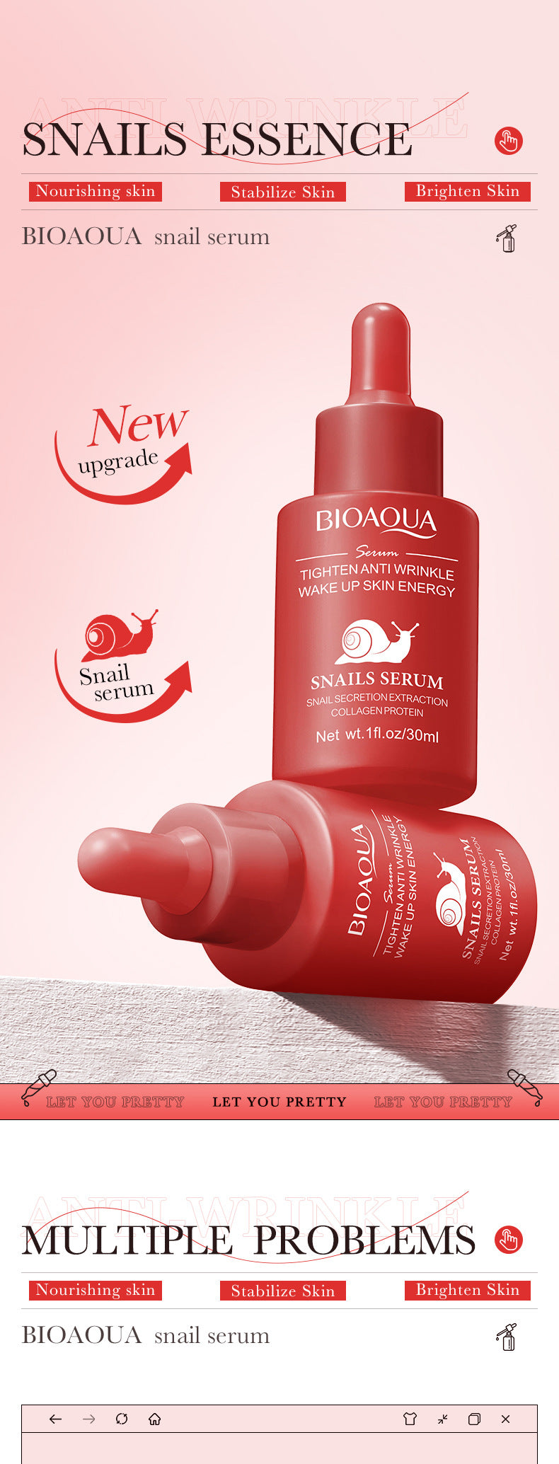 BIOAOUA Essence Series Hydrating and Nourishing Vitamins C Essence  Foreign Trade Factory Direct Sales