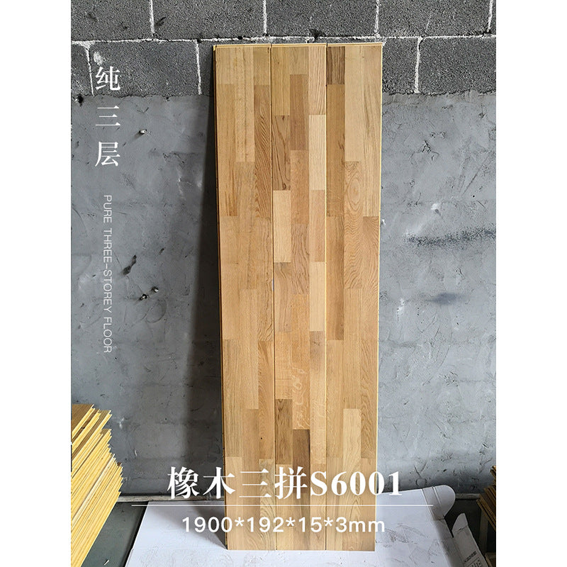 Door-to-Door Installation Old Three-Layer Large Board Pure Three-Layer Solid Wood Floor Oak Log3.0-4.0mm Underfloor Heating