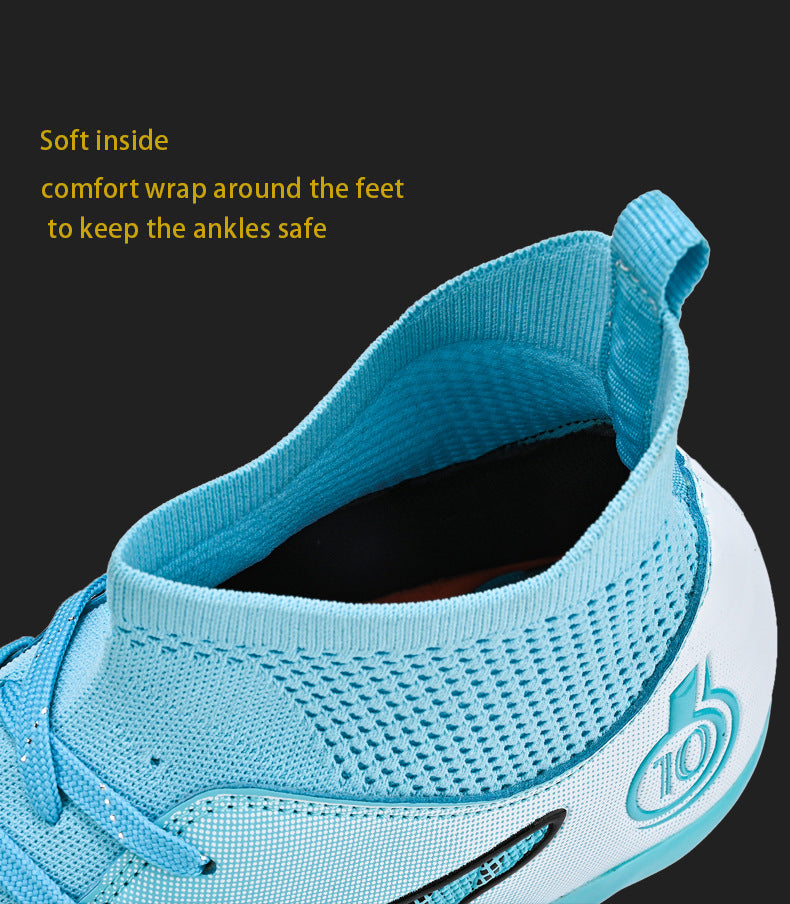 New Professional Football Shoes Boys High Top Youth Students Competition Training AG Long Spike Broken Spike Sneakers