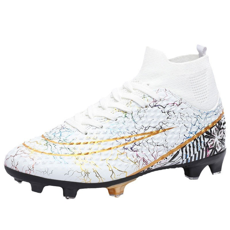 New high-top soccer shoes for men and women AG Spike TF Broken Nail Youth Student Grassland Competition Training Shoes