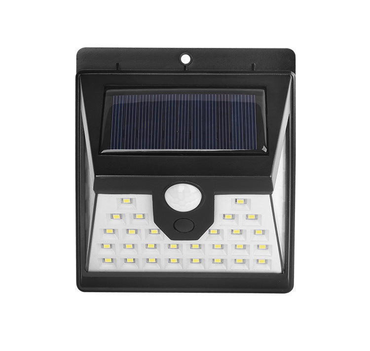 Outdoor Solar Lights40LED Human Body Sensor Wall Light Waterproof Garden Light Garden Light Three-sided Illuminated Small Street Light