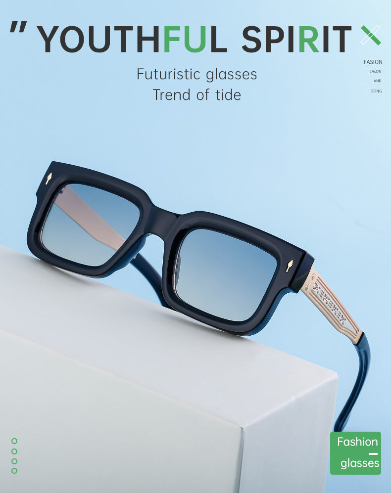 Retro Small Square Frame Men's Sunglasses Personality Street Style Sunglasses High-end Driving Glasses sunglasses