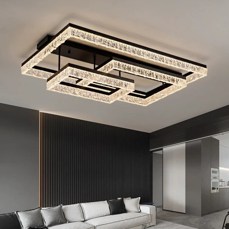 Modern Minimalist Internet Celebrity Living Room Ceiling Light Elegant Home Italian Light Luxury Ice Crack Pattern Hall Master Bedroom Lighting
