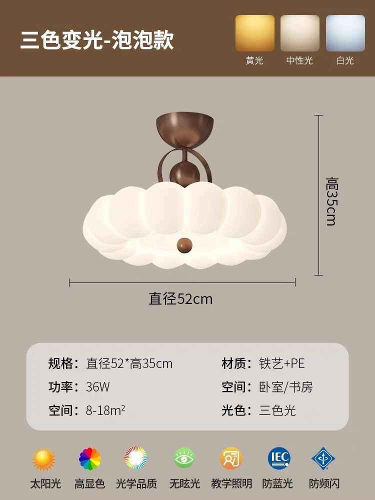 Bedroom Ceiling Light French Vintage Cream Master Bedroom Room Lighting Full Spectrum Eye Protection Modern Simple Study Light