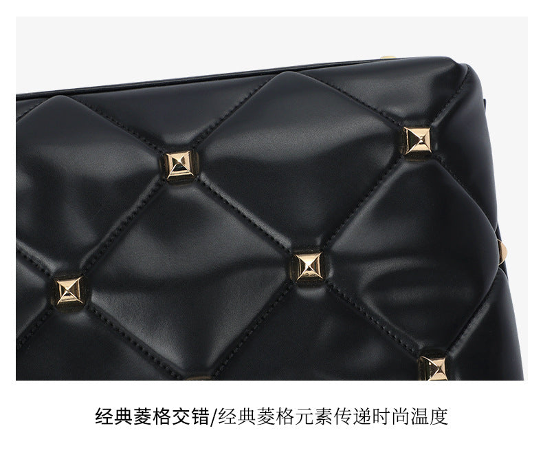 Women's Bag Niche Versatile New Quilted Tote Down Bag Textured Personality Large Capacity Handbag