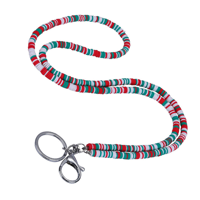 Bohemian Style Necklace Colorful Soft Clay Phone Key Beach Necklace Work Badge Pendant Women's Soft Clay Necklace