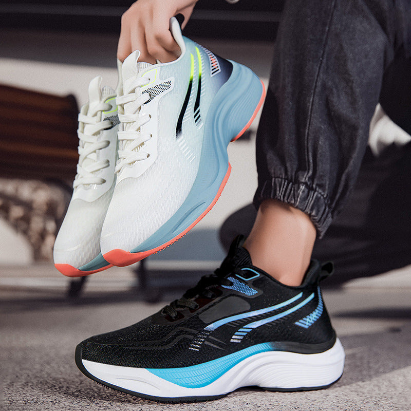 Casual mesh shoes new soft sole cushioning men's running shoes breathable mesh2025New lightweight high-elastic sports shoes