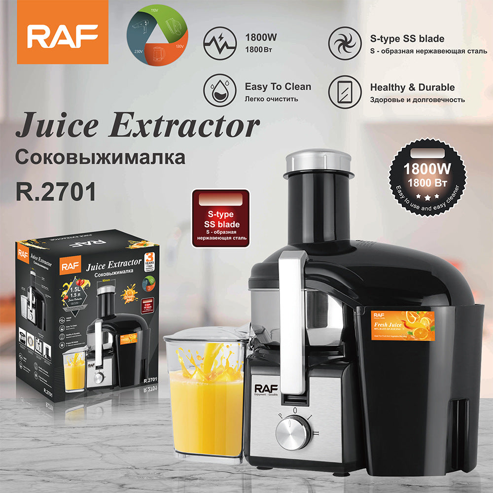 RAF EU Standard Juicer Household Fully Automatic Large Caliber Juicer Juice with Pulp Separated R.2701