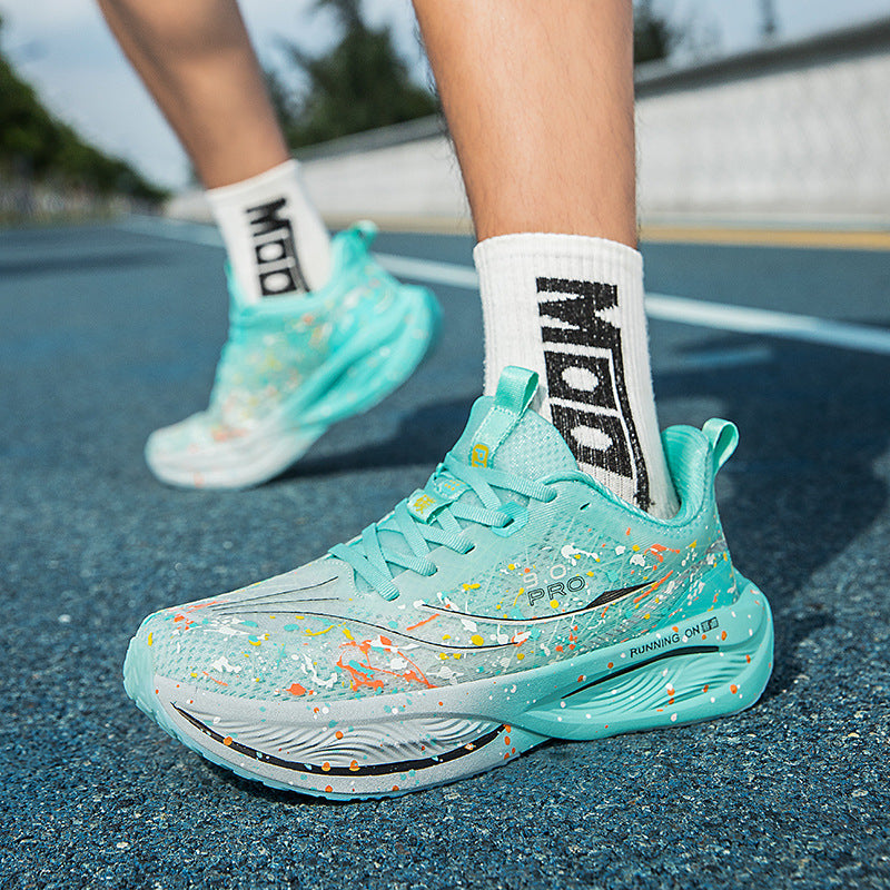 Red Rabbit9pro Luminous Carbon Plate High Elastic Cushioning Women Running Shoes Men Autumn Racing Training Non-Slip Cushioning Sneakers