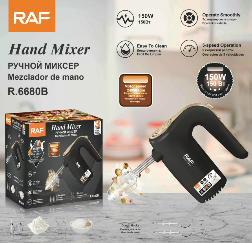 Electric Egg Beater for Home Use, Dough Kneading, Baking, Small Cake Mixer, Automatic Egg Beater, Cream Mixer R.6680