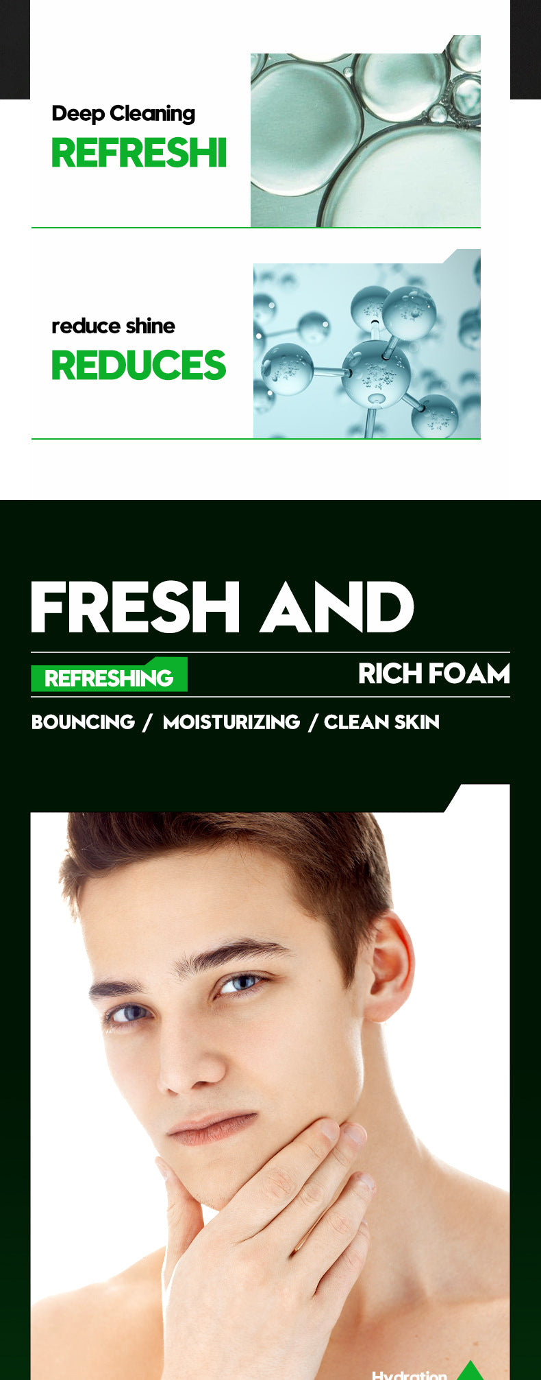 Full English Men's Facial Cleanser100g Cool and Refreshing Men's Cleansing Face Wash for  Wholesale
