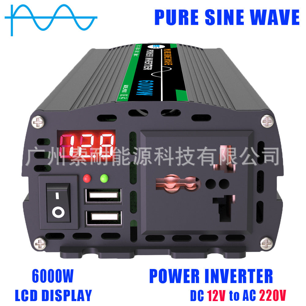 New Product12V Turn AC220V Sine Wave Inverter500W/800W/1000W/1300W 2个4.2A USB