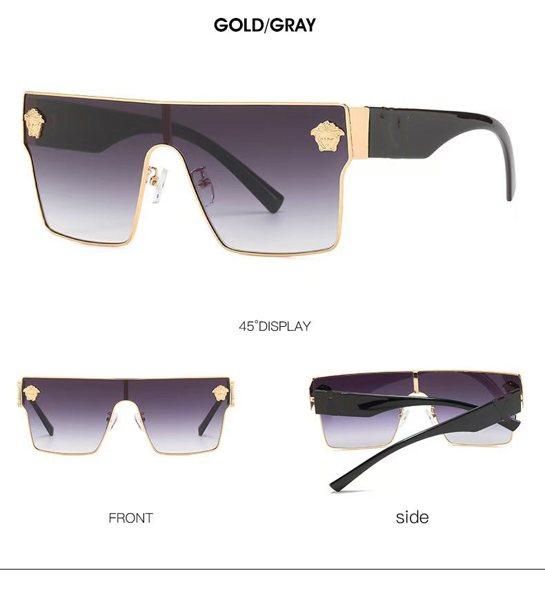 New style one-piece sunglasses10086 European and American style unisex sunglasses modern sunglasses