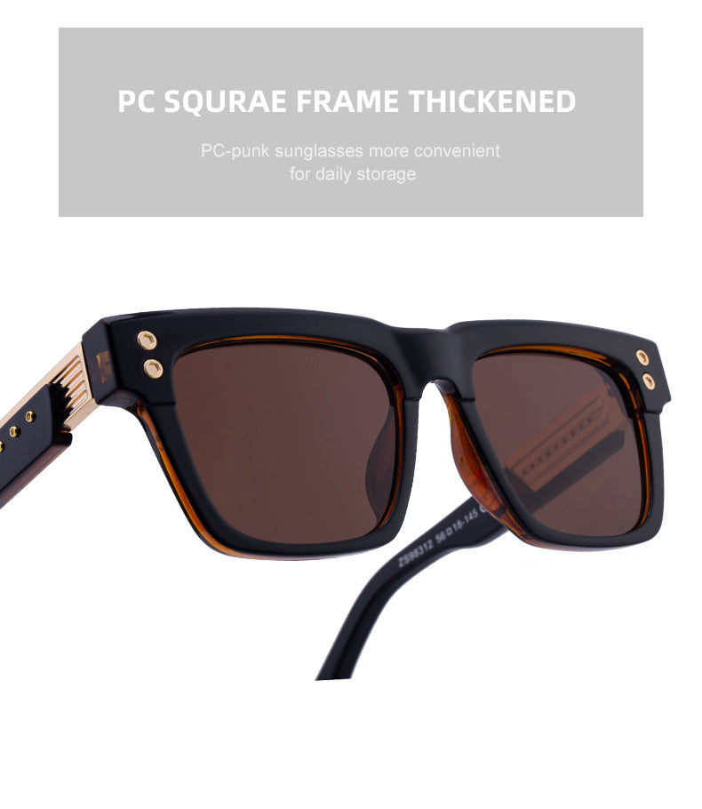 Men's Square Frame Sunglasses2025New European and American style sunglasses for men with a high-end fashion retro design and sun protection
