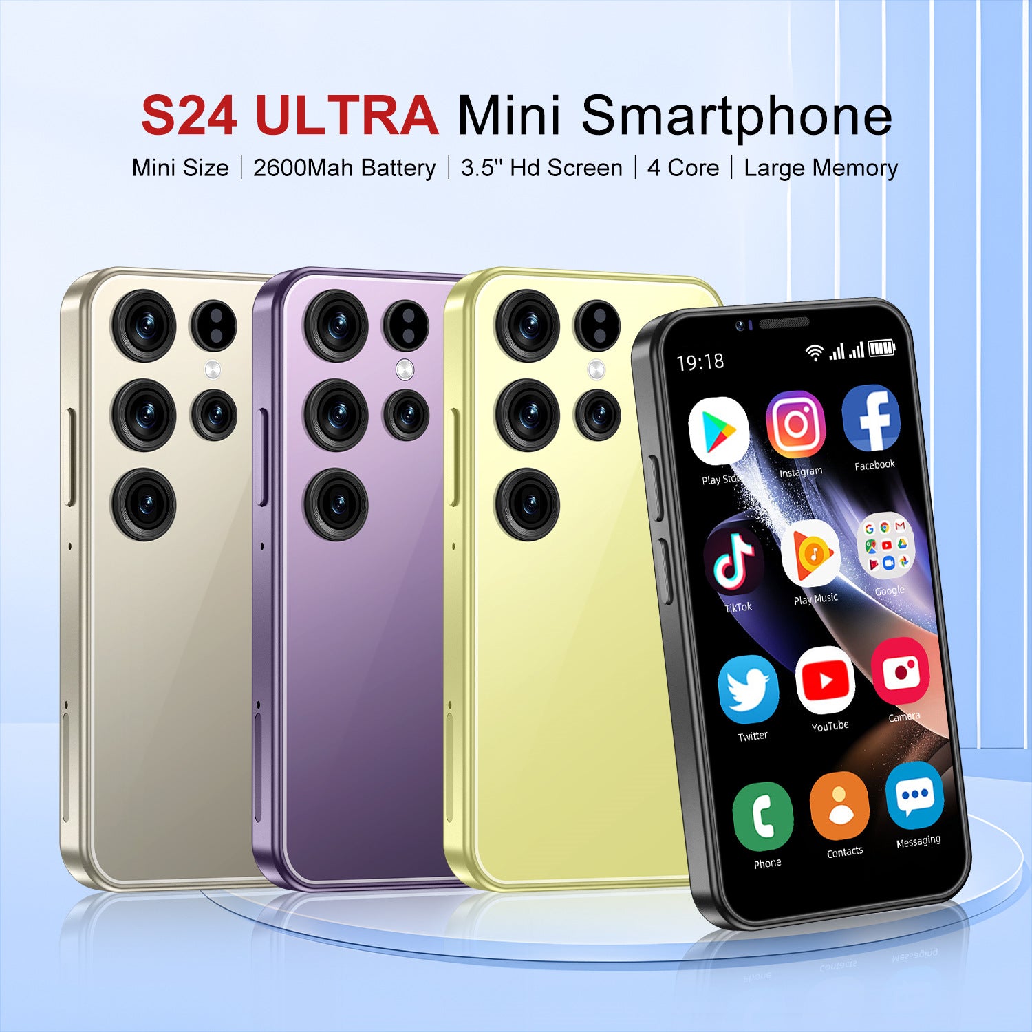 New S24 Ultra Mini Android Smartphone3.5Inch2+16G Mobile Phone Source Manufacturer Shenzhen