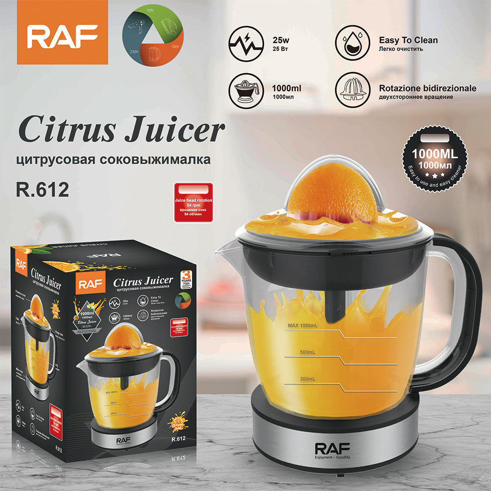 RAF EU Plug Electric Fresh Orange Juicer1L Household automatic juicer lemon orange juicer small portable