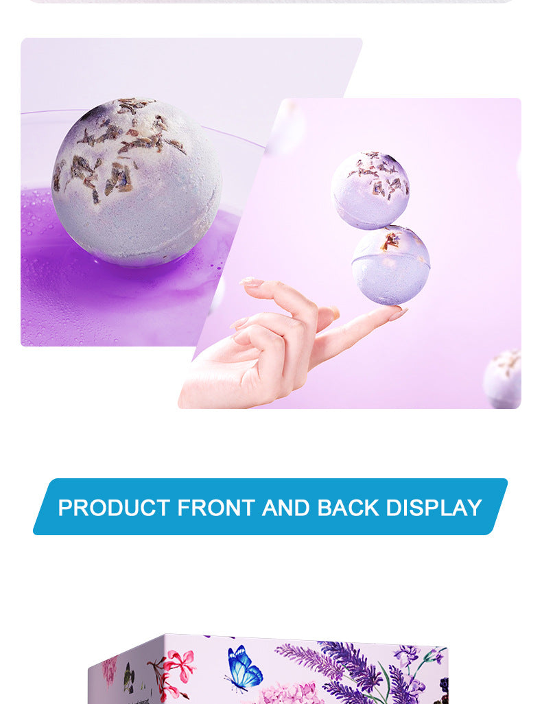 Full English Dried Flower Explosive Bath Salt Ball100gSADOER Clean Fragrance Bath Ball  Wholesale