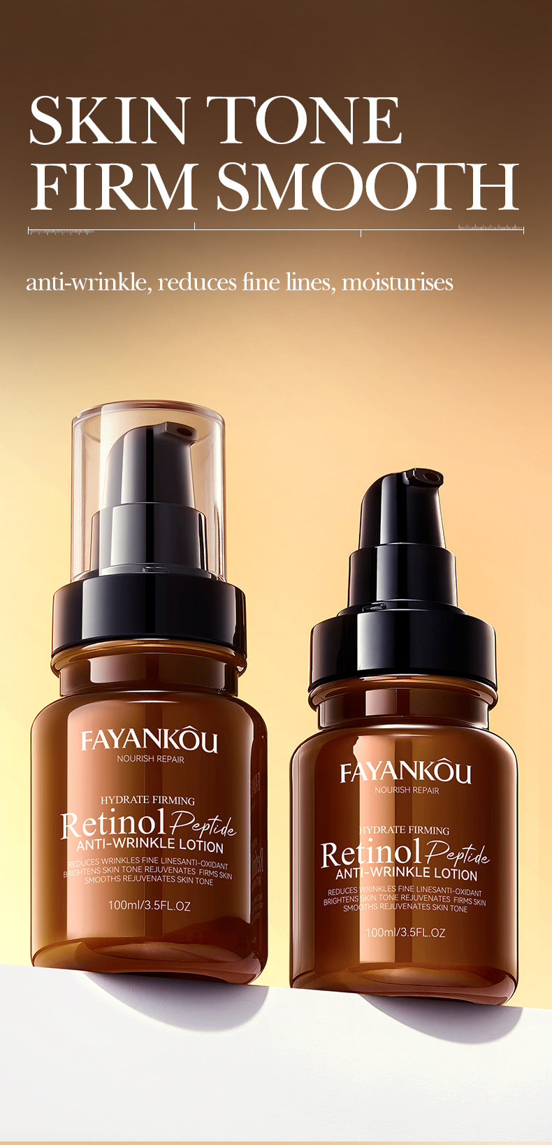 Full English Retinol Peptide Skincare Series  FAYANKOU Amino Acid Facial Cleanser  Wholesale