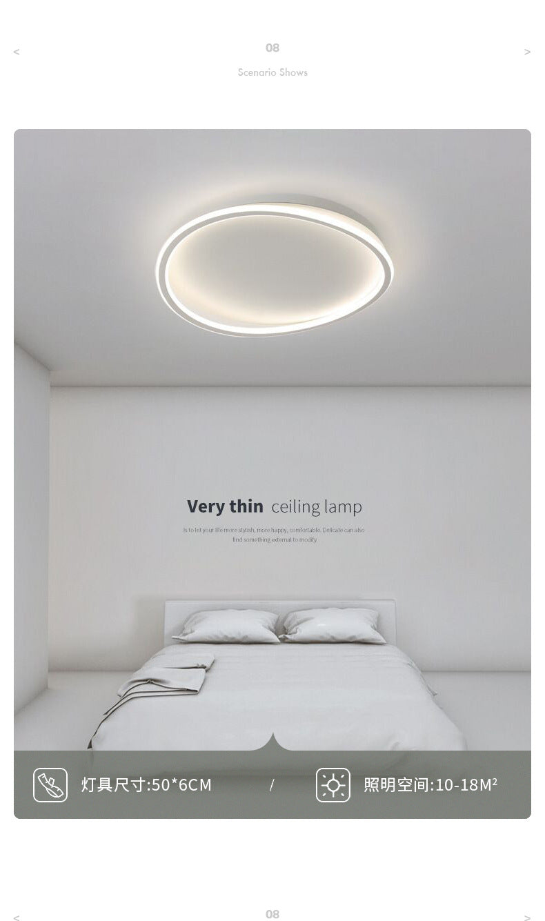 Nordic Bedroom Ceiling Light Modern Simple Creative Geometric Master Bedroom Room Lighting Design Water Ripple Ceiling Light