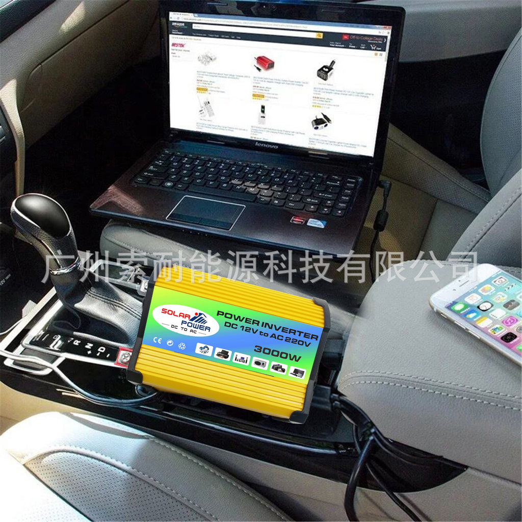 Car Converter Car Small Appliance Inverter300W Dc12V Transfer Communication110V/220V Double USB Mouth
