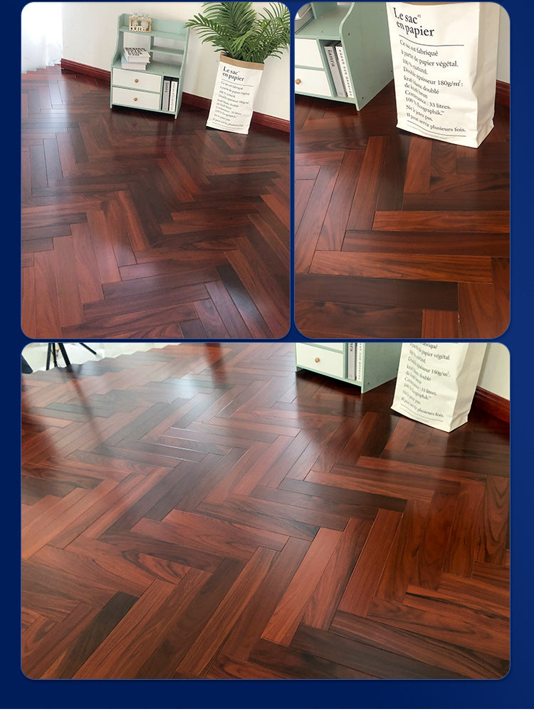 Herringbone Parquet Elm Rosewood Ebony Teak Rosewood Black Walnut Multi-layer Solid Wood Composite Flooring