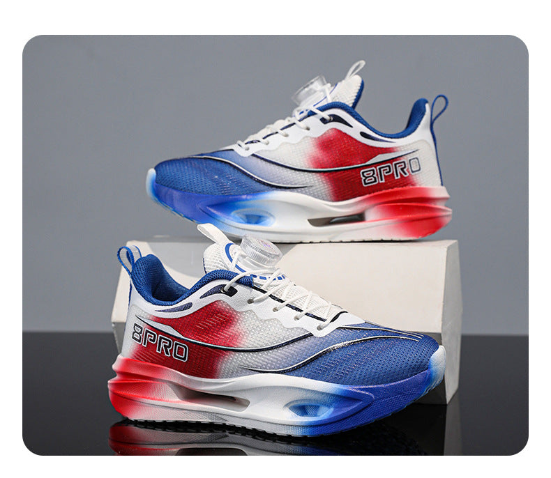 Spring and Summer Fashion Comfortable Running Shoes for Teenagers, Casual Shoes with High Elasticity and Shock Absorption, Student Marathon Training Sports Shoes