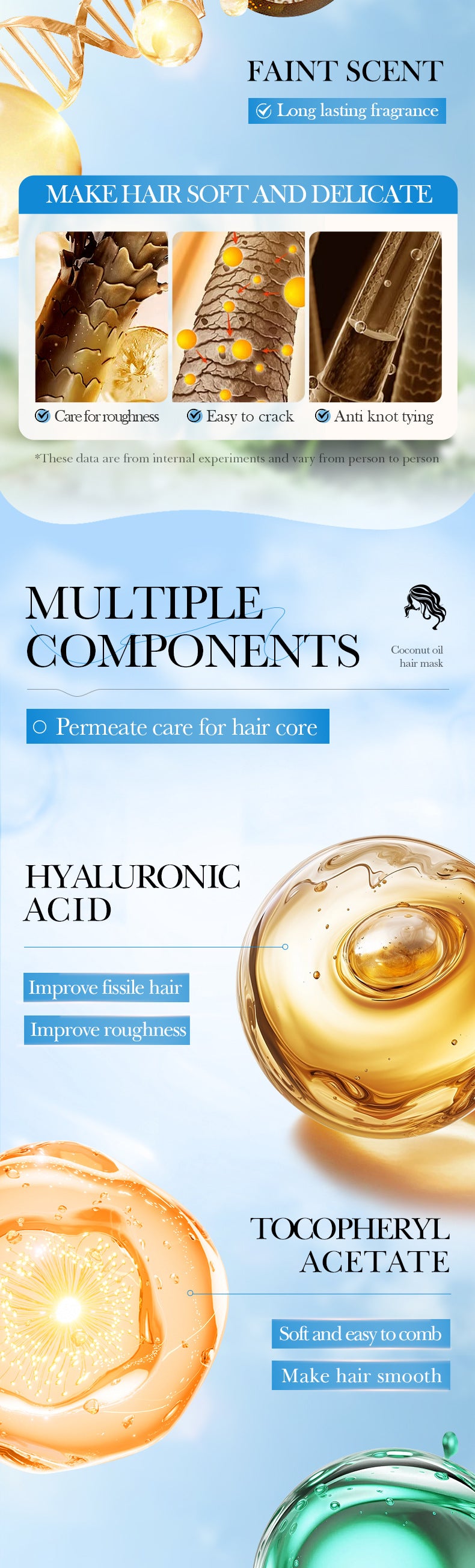 Full English Coconut Oil Nourishing Hair Mask SADOER Smooth, Soft, and Voluminous Hair Conditioner for  Wholesale