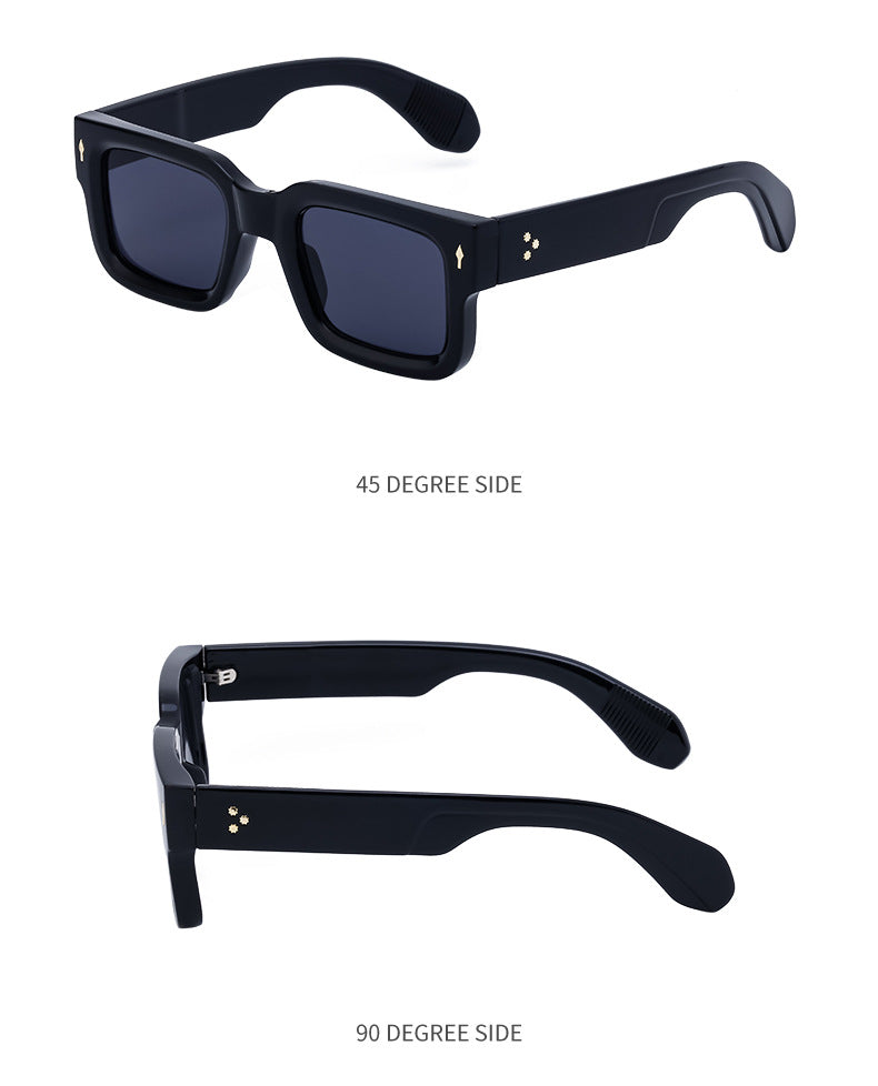 2025New Retro Square Frame Sunglasses for Men High-End European and American Retro Sunglasses Men's Trend sunglasses