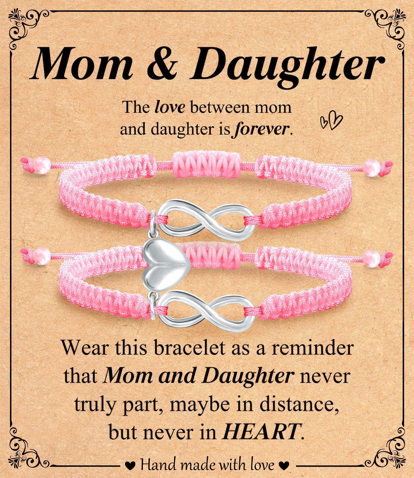 Braided Cross Bracelet Infinity Symbol Handmade Wrapped Bracelet Gift Heart Magnetic Adjustable Braided Bracelet